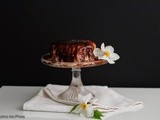 Sorvetão - vanilla ice cream cake topped with chocolate sauce