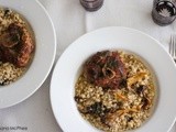 Sous vide pork osso buco with wild mushroom pearl barley risotto- cook off recipe