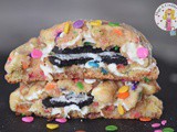 Birthday Cake Oreo Stuffed Cookies