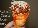Bread Cones Stuffed With Meatballs & Cheese
