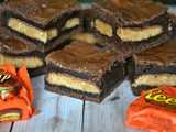 Brownies stuffed with reese's peanut butter cups