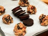 Candy cane oreos meet chocolate chip cookies....because 2 cookies are better than 1