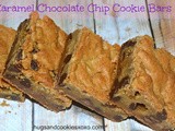 Caramel stuffed chocolate chip cookie bars