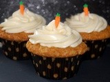 Carrot cake muffins with cream cheese frosting