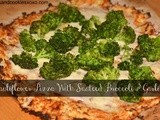 Cauliflower Pizza With Sauteed Broccoli & Garlic