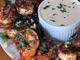 Charred Shrimp With Caesar Dip