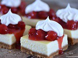 Cherries and Cream Cheesecake Bars