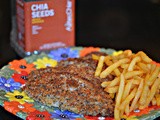 Chia seed chicken fried in avocado oil