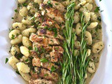 Chicken in Spinach Cream Sauce with Gnocchi