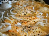 Chicken & onions in a light balsamic cream sauce