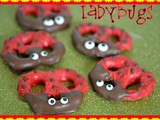 Choclate ladybug pretzels
