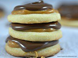 Chocolate Caramel Shortbread Cookies