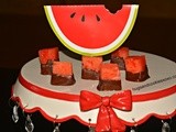 Chocolate Dipped Watermelon Bites