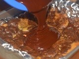 Chocolate & peanut butter cookie ganache bars