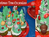 Christmas tree cupcakes