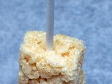 Fancy chocolate dipped krispy treat pops