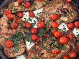 Florentine Butter Chicken with Fresh Mozzarella, Burst Cherry Tomatoes and Crispy Shallots