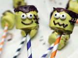 Frankenmarshmallow pops