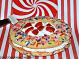 Funfetti strawberry shortcakes with a linzer tart twist