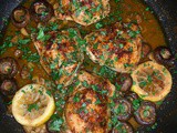 Garlic Butter Chicken Thighs With Cremini Mushrooms