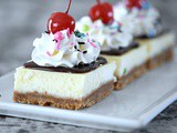 Hot Fudge Sundae Cheesecake Bars