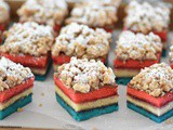 July 4th Rainbow Crumb Cake Cookies