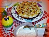 Macadamia nut, banana & caramel tart