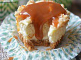 Mini Caramel Apple Streusel Cheeecakes