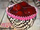 Mini cherry cheesecake