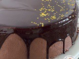 Mirror Glazed Chocolate Layer Cake