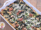 Overnight Turkey Strata with Spinach, Gruyere and Prosciutto