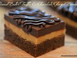 Peanut butter truffle & chocolate glazed brownies