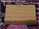 Perfect peanut butter brownies & peanut butter frosting