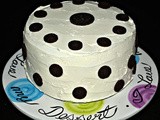 Polka dotted triple layer oreo cheesecake