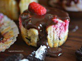 Raspberry and Oreo Hot Fudge Cheesecakes