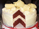 Red Velvet Cake and Cheesecake with Cream Cheese Frosting