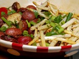 Roasted potataoes & white asparagus