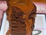 Salted caramel brownie tower