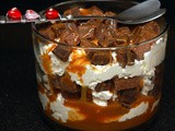 Salted caramel brownie trifle