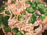 Sausage and Broccoli in Sun Dried Tomato Cream Sauce