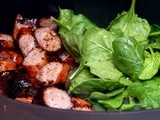 Sausage and spinach...yum