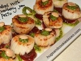 Scallops With Pesto & Homemade Jam