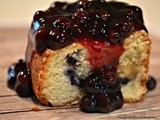 Sour Cream Coffee Cake Stuffed With Almond Paste and Blueberries