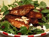 Tilapia breaded with chia seeds and cooked in avocado oil