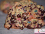 Triple Chocolate Chip Sprinkle Cookies