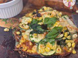 Zucchini, Corn and Brie Pizzas