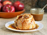 Apple Dumplings with Salted Caramel Sauce