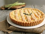 Asparagus & Goat Cheese Tart (with Flaky Cream Cheese Pastry)