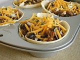 Cheesy Beef Tortilla Cups