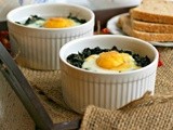 Cheesy Polenta and Spinach Baked Eggs #HavartiHolidays